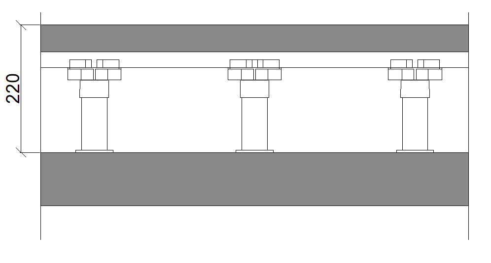 Solução C — Piso Elevado + Contrapiso + Amortecedores